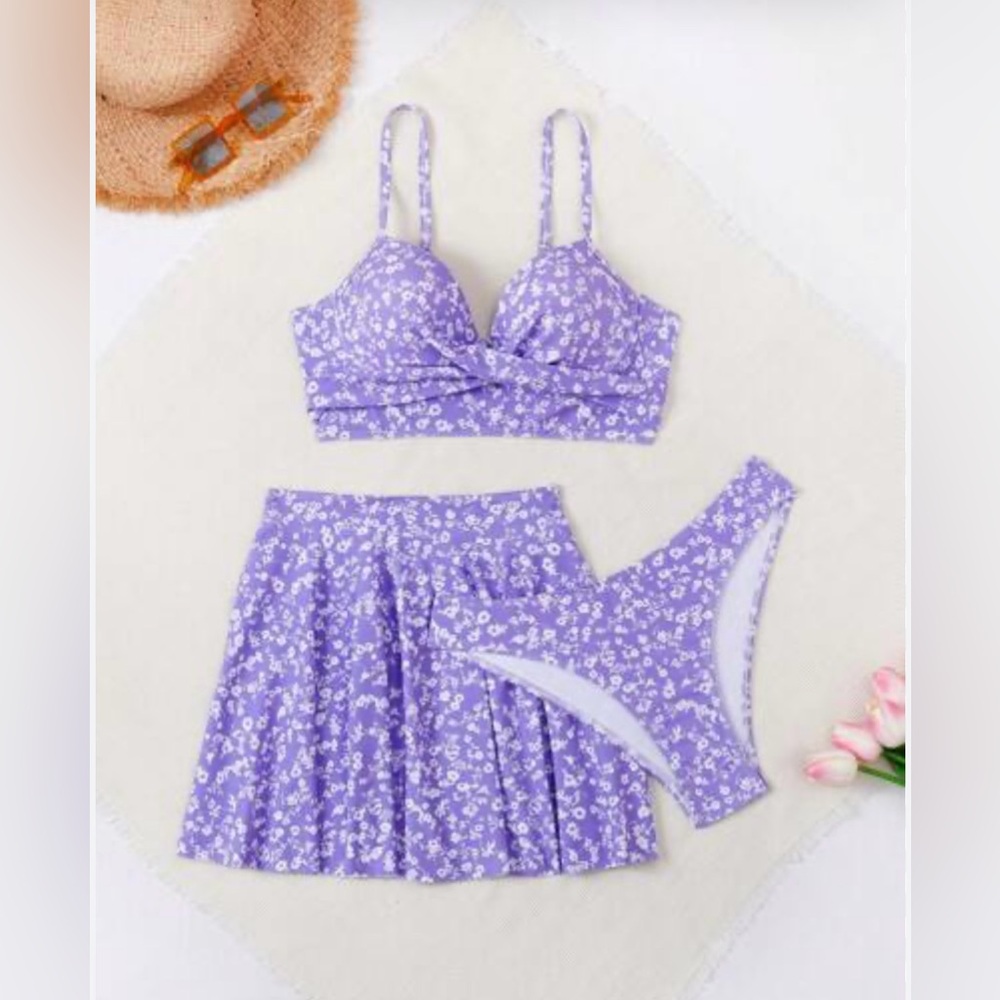 Lavender Bikini with skirt 💜